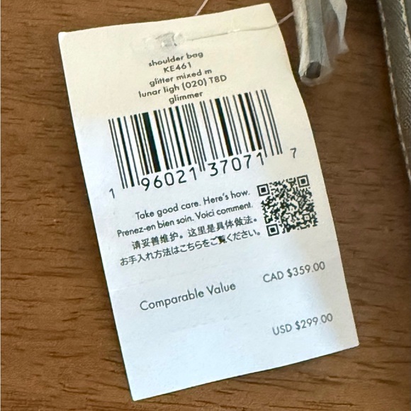 NWT Kate Spade Lunar High Glimmer Glitter Silver Shoulder Bag! NEW! - Picture 12 of 13